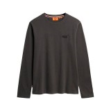 Ανδρική Μακρυμάνικη Μπλούζα Μαύρη - Superdry Essentials Logo Εικόνα 2