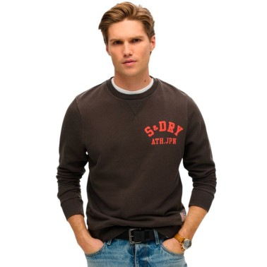 SUPERDRY D2 OVIN ATHLETIC PRINTED SWEATSHIRT M2013965A-AWF Black