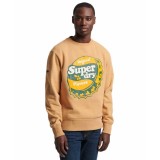 Ανδρική Μακρυμάνικη Μπλούζα SUPERDRY D2 VINTAGE COOPER NOSTALGIA CREW Μουσταρδί M2012120A-5WG  Εικόνα 
