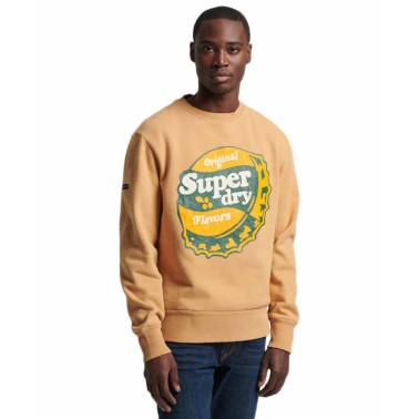 Ανδρική Μακρυμάνικη Μπλούζα SUPERDRY D2 VINTAGE COOPER NOSTALGIA CREW Μουσταρδί M2012120A-5WG 