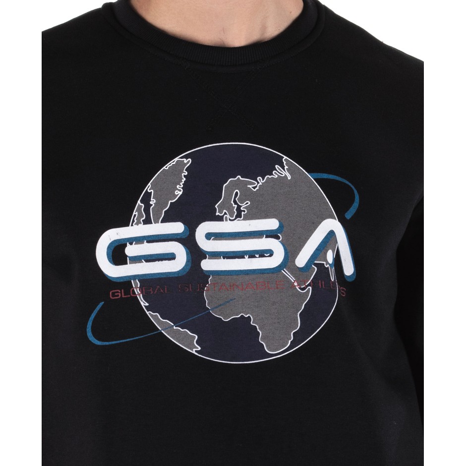 GSA EARTH CREW NECK 17-19202-01 JET BLACK Μαύρο