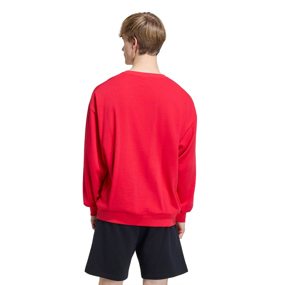 Men's Sweatshirt Red - adidas Sportswear Seasonal Essentials Collegiate French Terry
