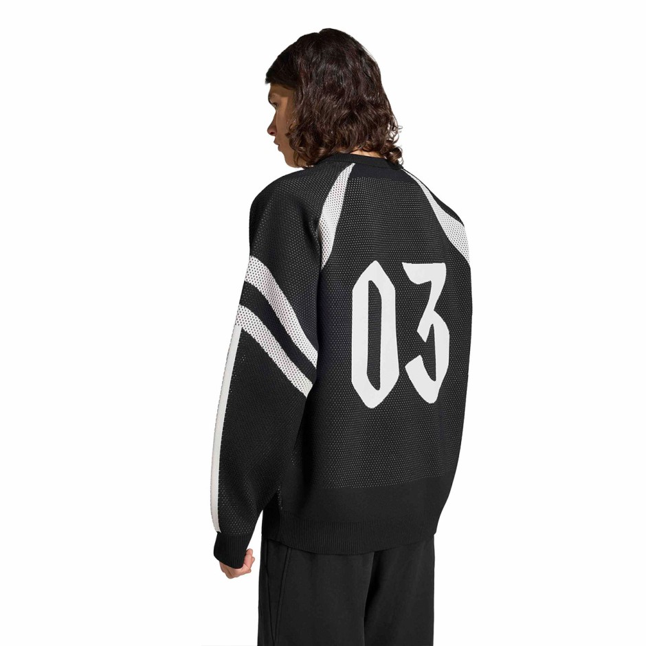 Ανδρική Μακρυμάνικη Μπλούζα Μαύρη - adidas Sportswear House Of Tiro Knitted