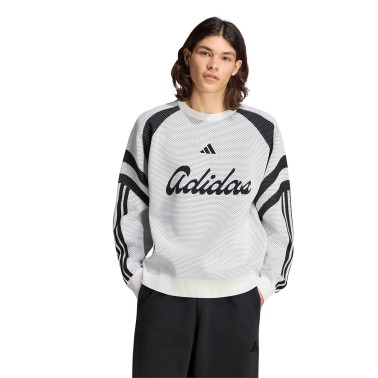 Men's Long-Sleeve Top White - adidas Sportswear House Of Tiro Knitted