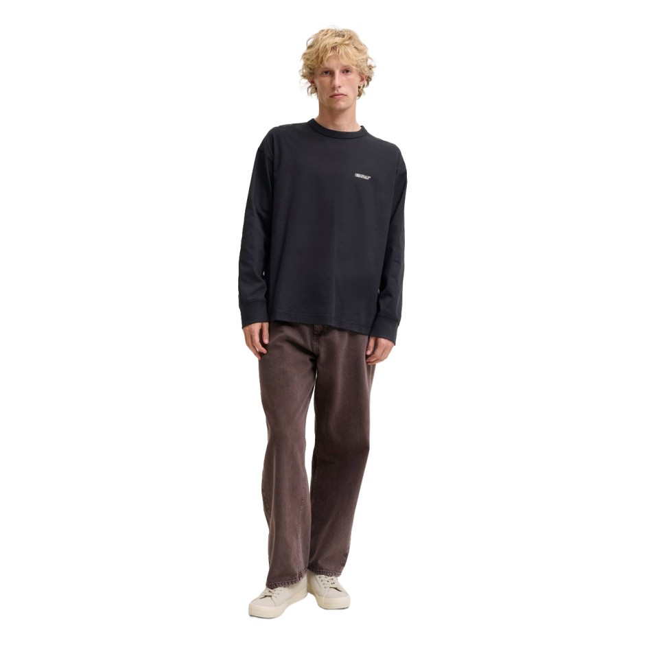 Ανδρική Μακρυμάνικη Μπλούζα Μαύρη - Jack & Jones Jorfrederiksberg