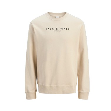 JACK & JONES JPRCCJAYSON SWEAT CREW NECK 12283436-SILVER LINING Ecru