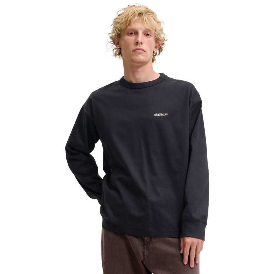 Ανδρική Μακρυμάνικη Μπλούζα Μαύρη - Jack & Jones Jorfrederiksberg