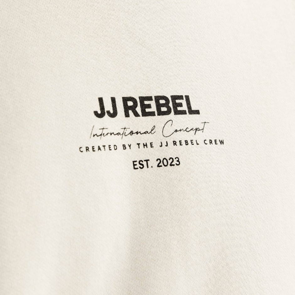 JJ REBEL JREBLINO SWEAT CREW NECK 12268877-MOONBEAM Ecru