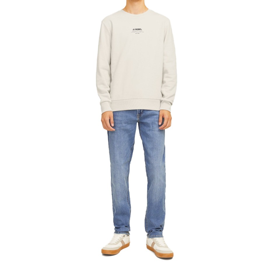 JJ REBEL JREBLINO SWEAT CREW NECK 12268877-MOONBEAM Ecru