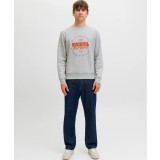 JJ REBEL JREBGRAY CREW NECK SWEAT 12286664-LIGHT GREY MELANGE Grey Image 4