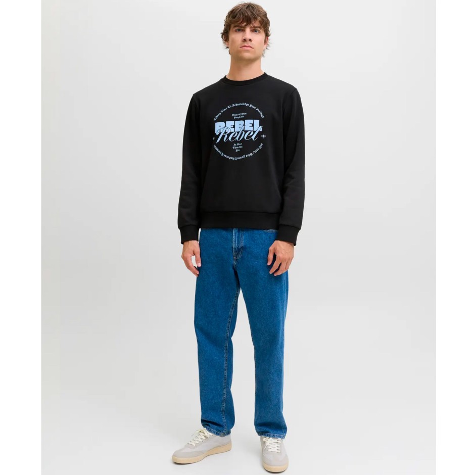 JJ REBEL JREBGRAY CREW NECK SWEAT 12286664-BLACK Black