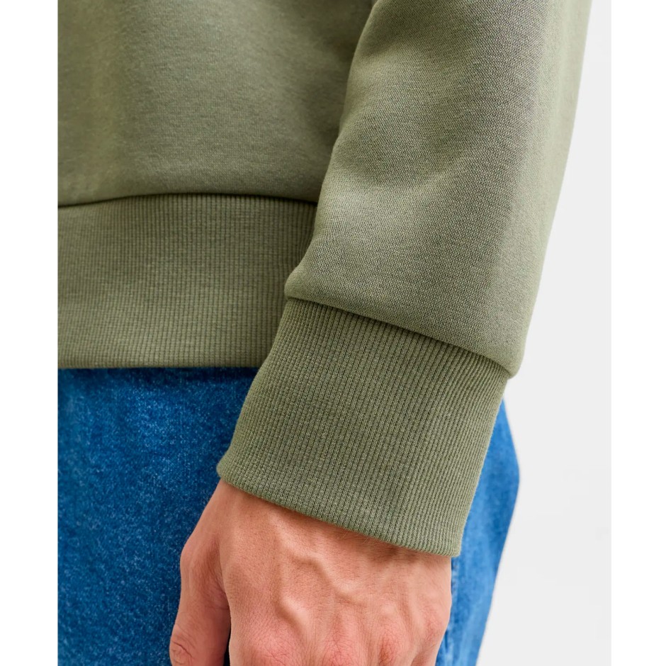 JJ REBEL JREBGRAY CREW NECK SWEAT 12286664-FOUR LEAF CLOVER Κhaki