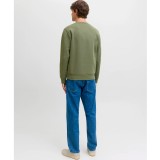 JJ REBEL JREBGRAY CREW NECK SWEAT 12286664-FOUR LEAF CLOVER Κhaki Image 3