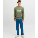 JJ REBEL JREBGRAY CREW NECK SWEAT 12286664-FOUR LEAF CLOVER Κhaki Image 4