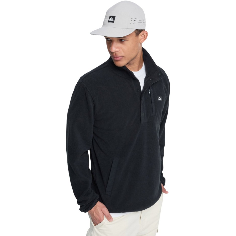 Men's Half-Snap Fleece Black - Quiksilver No Destination Hs