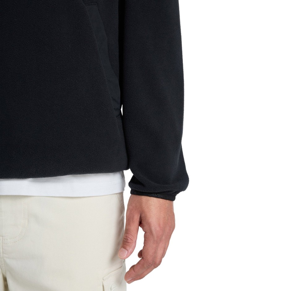 Men's Half-Snap Fleece Black - Quiksilver No Destination Hs