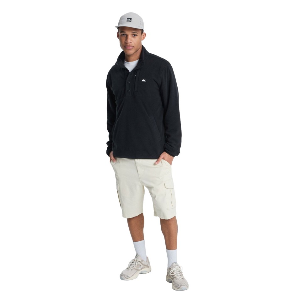 Men's Half-Snap Fleece Black - Quiksilver No Destination Hs