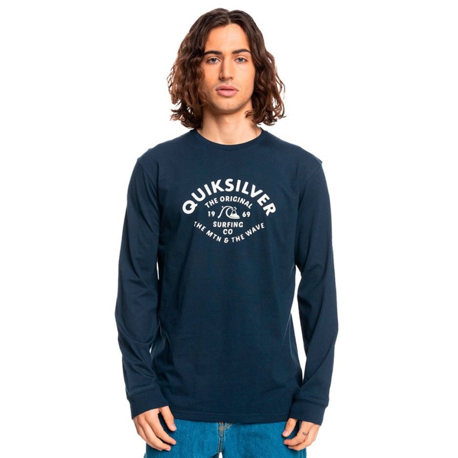 Ανδρική Μακρυμάνικη Μπλούζα QUIKSILVER SCRIPT TALK LS Μπλε EQYZT07055-BYJ0 