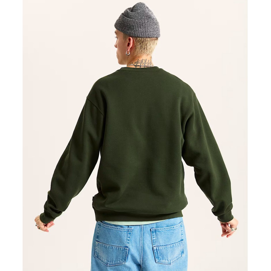 VANS LEFT CHEST II LOOSE CREW VN000P20EMU-EMU Κhaki