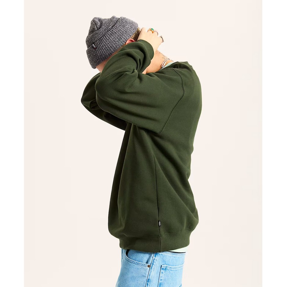 VANS LEFT CHEST II LOOSE CREW VN000P20EMU-EMU Κhaki