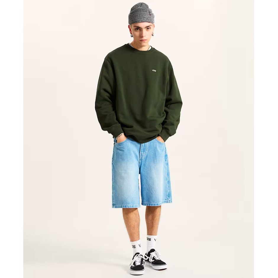 VANS LEFT CHEST II LOOSE CREW VN000P20EMU-EMU Κhaki