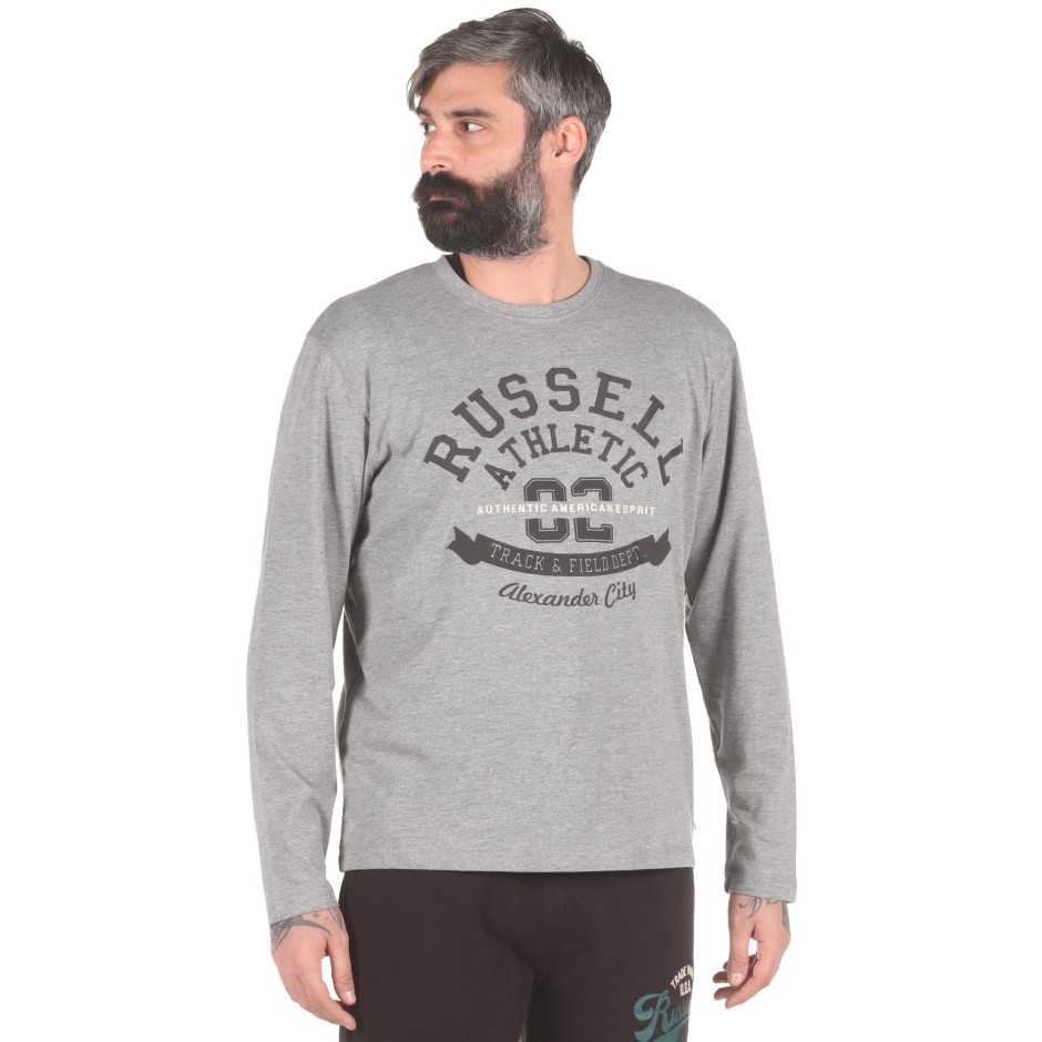 Russell Athletic AMERICAN ESPRIT - L/S CREWNECK TEE A0-020-2-090 Γκρί