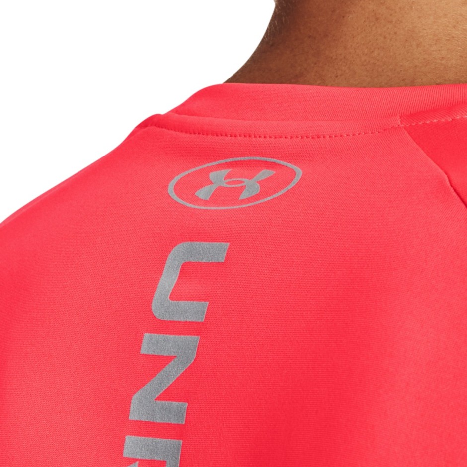 Under Armour Tech Reflective Κόκκινο - Ανδρική Κοντομάνικη Μπλούζα Προπόνησης