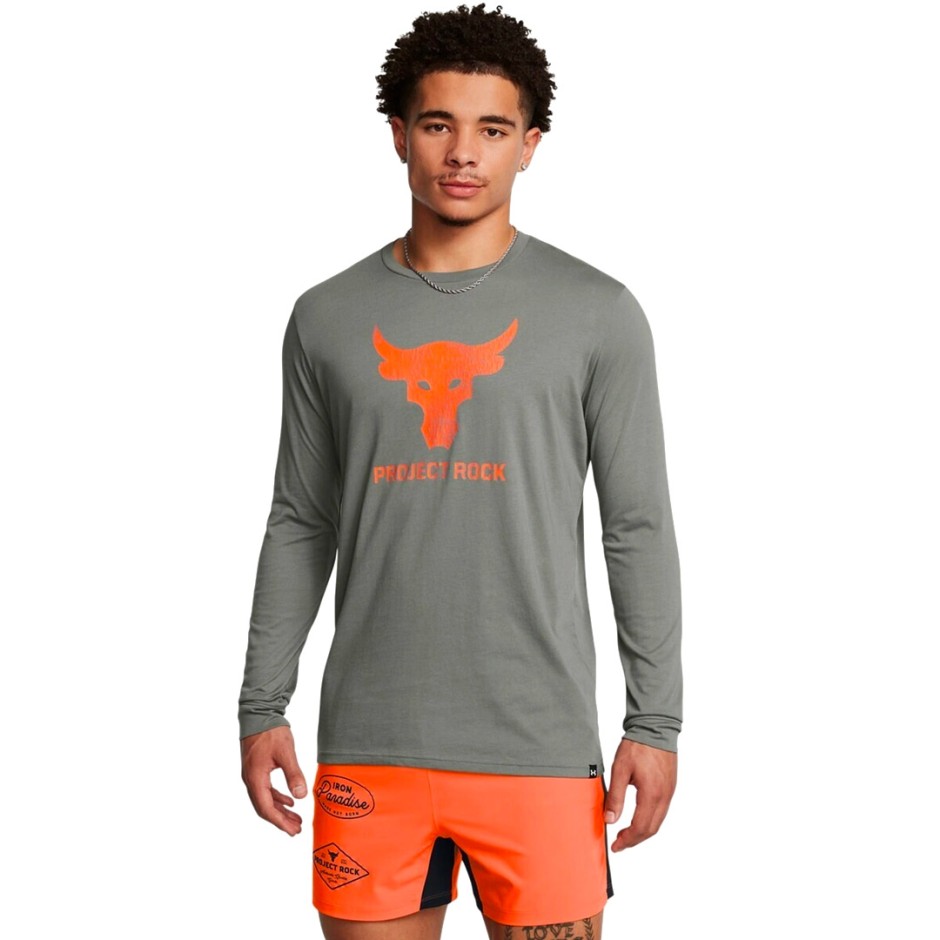 UNDER ARMOUR PROJECT ROCK BRAHMA BULL LS 1374847-709 Grey