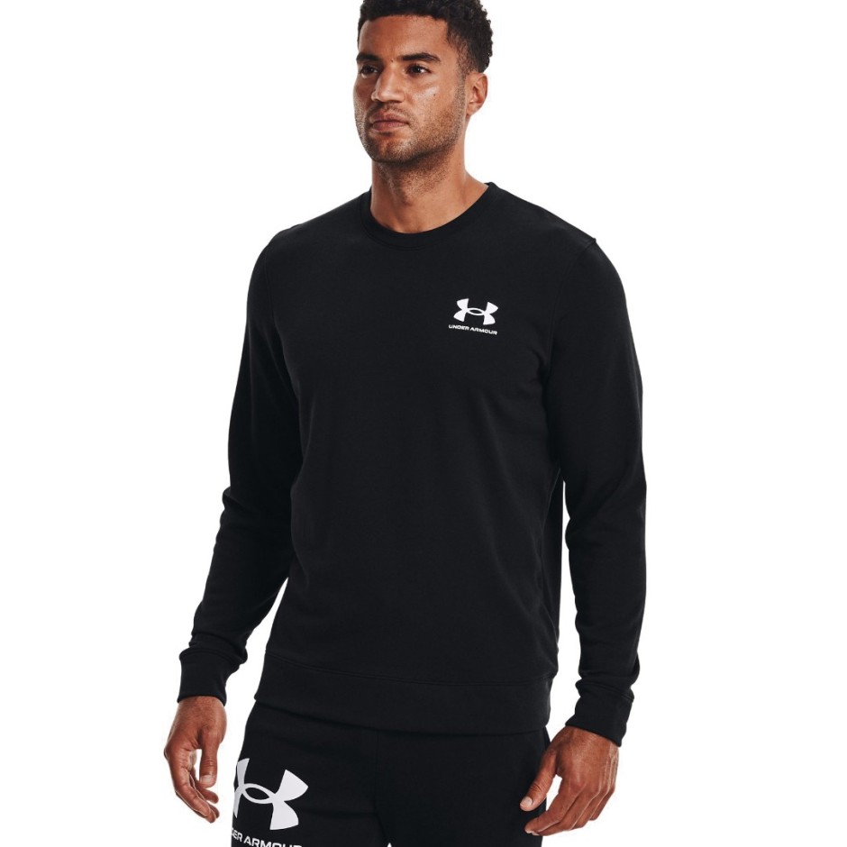 UNDER ARMOUR RIVAL TERRY LC CREW 1370404-001 Black