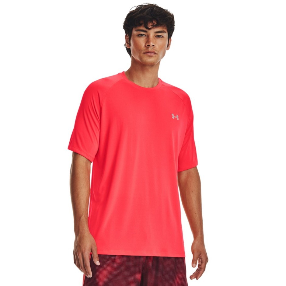 Under Armour Tech Reflective Κόκκινο - Ανδρική Κοντομάνικη Μπλούζα Προπόνησης