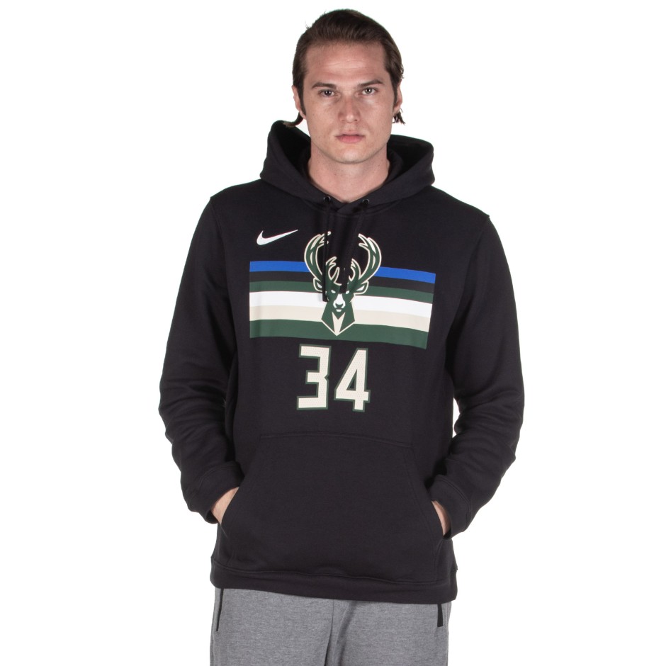 Milwaukee Bucks Nike Name & Number Crew Sweatshirt - Giannis Antetokounmpo  - Mens