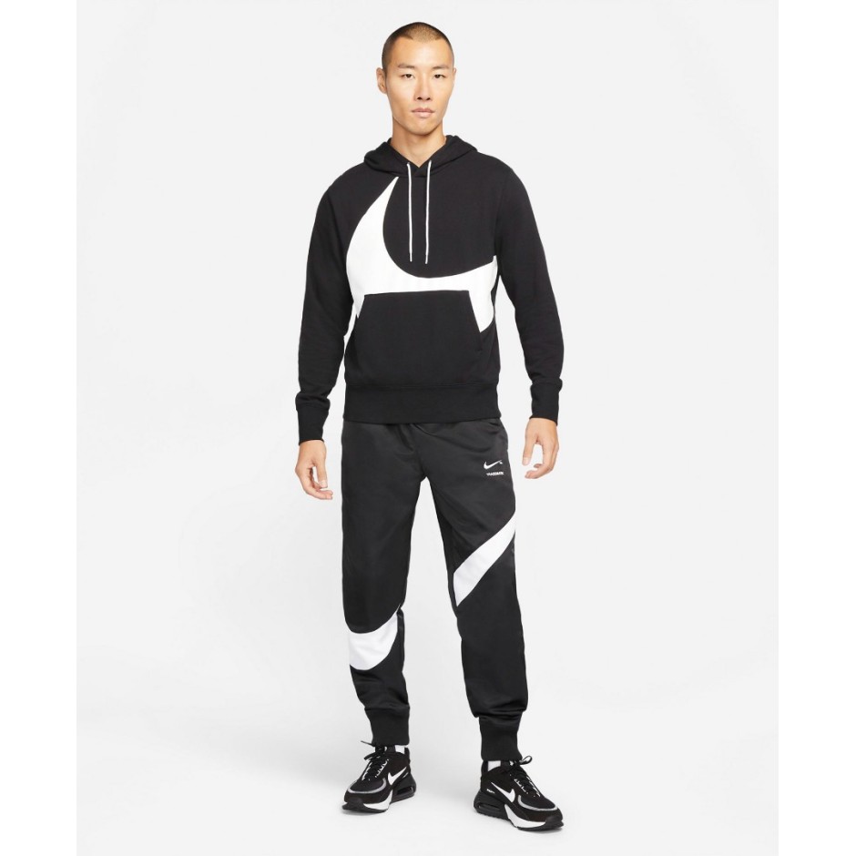 NIKE SPORTSWEAR SWOOSH PULLOVER HOODIE DH1027-010 Μαύρο