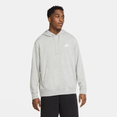 Nike Sportswear Club Fleece Γκρι - Ανδρική Μπλούζα Φούτερ Με Κουκούλα