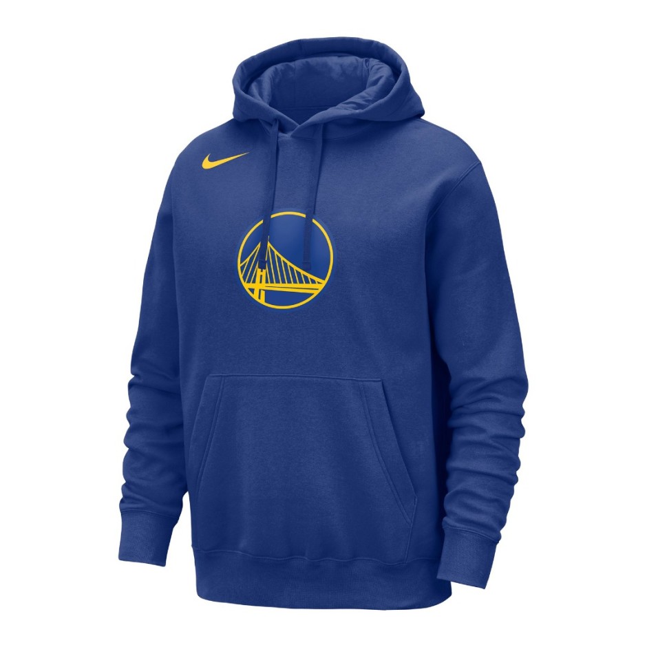 Nike Golden State Warriors Club Μπλε - Ανδρική Μπλούζα Φούτερ Μπάσκετ