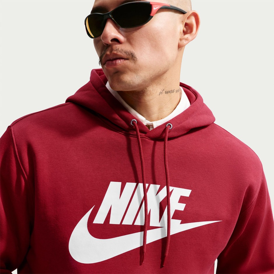Men's Hoodie Red - Nike Club
