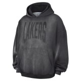 Men's NBA Hoodie Coal - Nike Los Angeles Lakers Standard Issue Image 