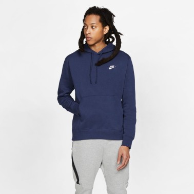 Nike Sportswear Club Fleece Μπλε - Ανδρική Μπλούζα Φούτερ 