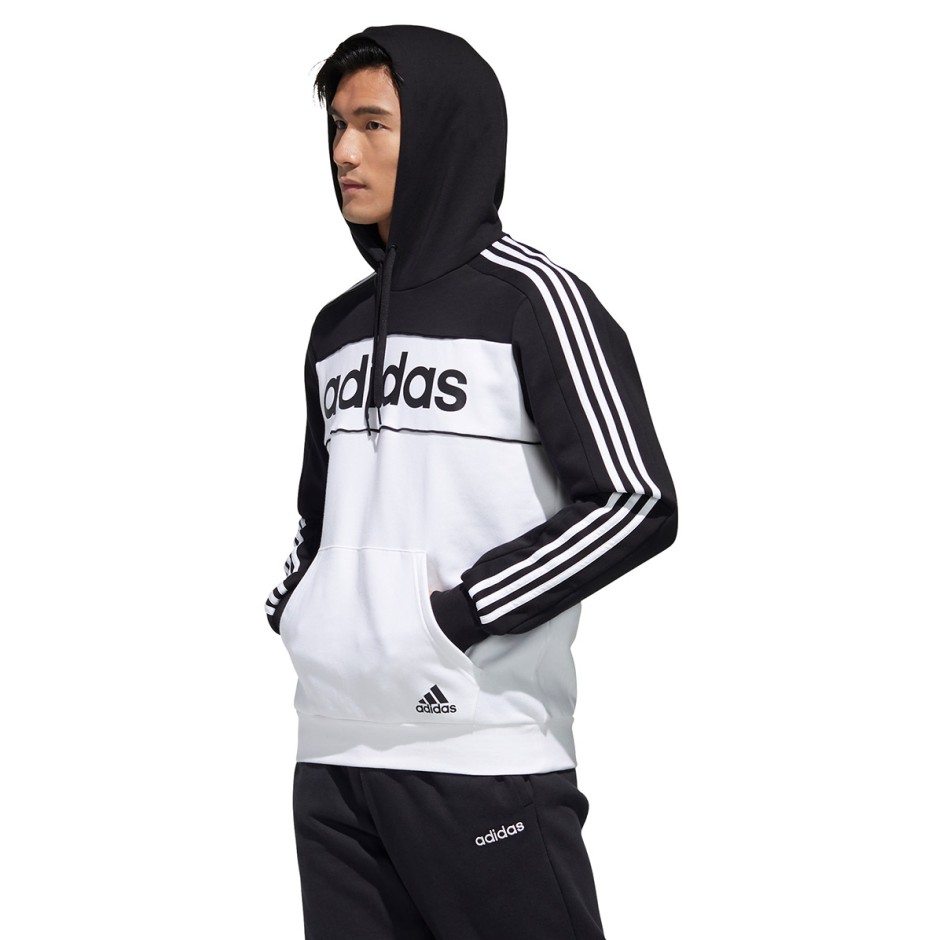 adidas Performance ESSENTIALS HOODED SWEATSHIRT GD5477 White-Black