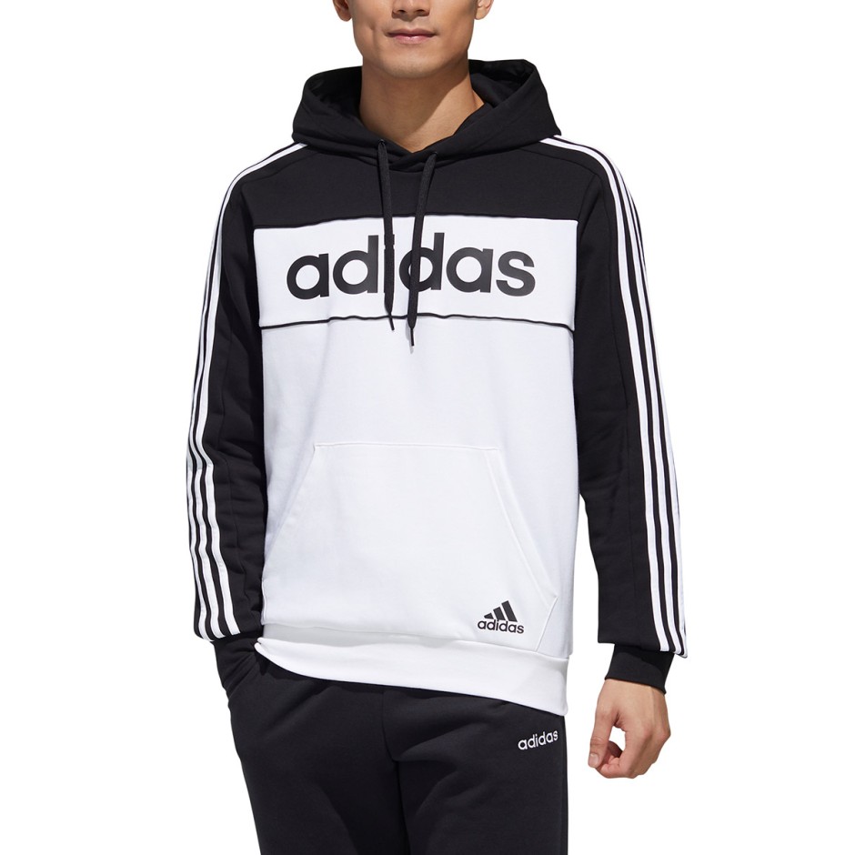 adidas Performance ESSENTIALS HOODED SWEATSHIRT GD5477 White-Black