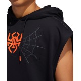 adidas Performance DM SS HOODIE FR5748 Μαύρο Εικόνα 5