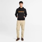 Men's Hoodie Black - Timberland Established 1973 Embroidered Logo Image 2
