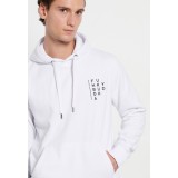 Funky Buddha Λευκό - Ανδρική Μπλούζα Φούτερ Με Κουκούλα Εικόνα 2