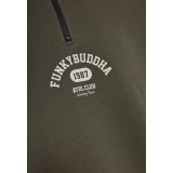 Ανδρική Μακρυμάνικη Μπλούζα Λαδί - Funky Buddha Εικόνα 1