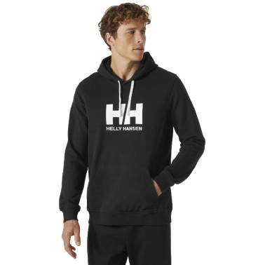 Helly Hansen HH Logo Μαύρο - Ανδρική Μπλούζα Φούτερ 