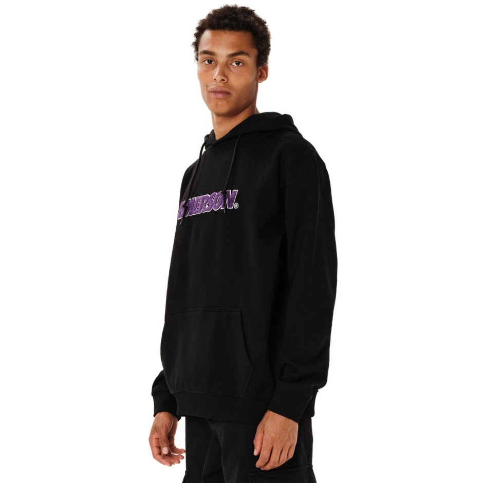 EMERSON MEN'S LOGO PULLOVER HOODIE 262.EM20.12-BLACK Black