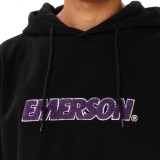 EMERSON MEN'S LOGO PULLOVER HOODIE 262.EM20.12-BLACK Black Image 2