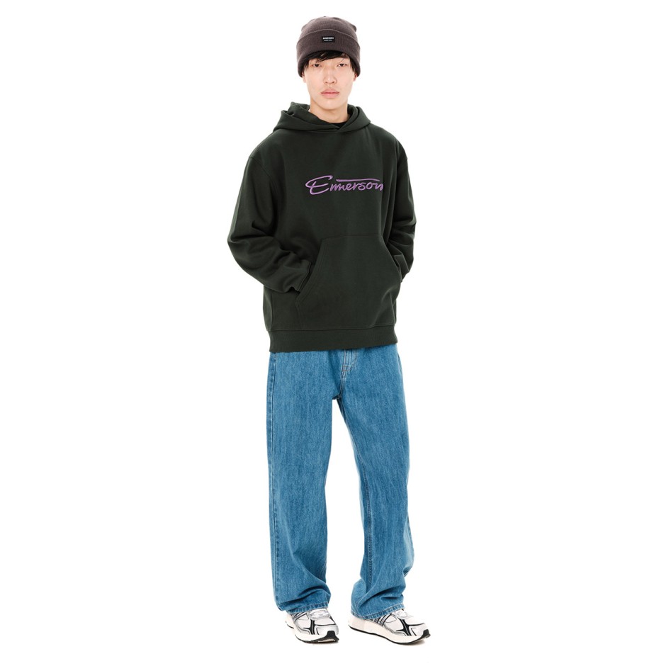 EMERSON MEN'S LOGO PULLOVER HOODIE 262.EM20.15-FOREST GREEN ΚΥΠΑΡΙΣΣΙ