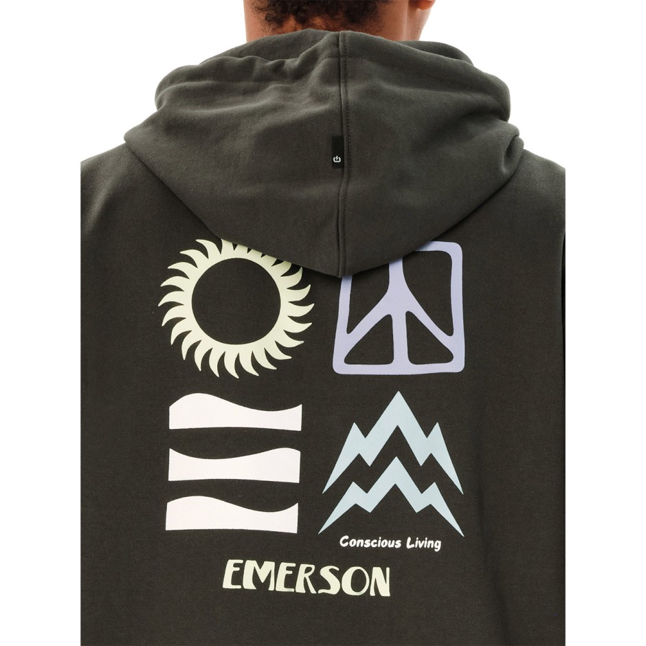 Men's Hoodie Κhaki - EMERSON 'Conscious Living'