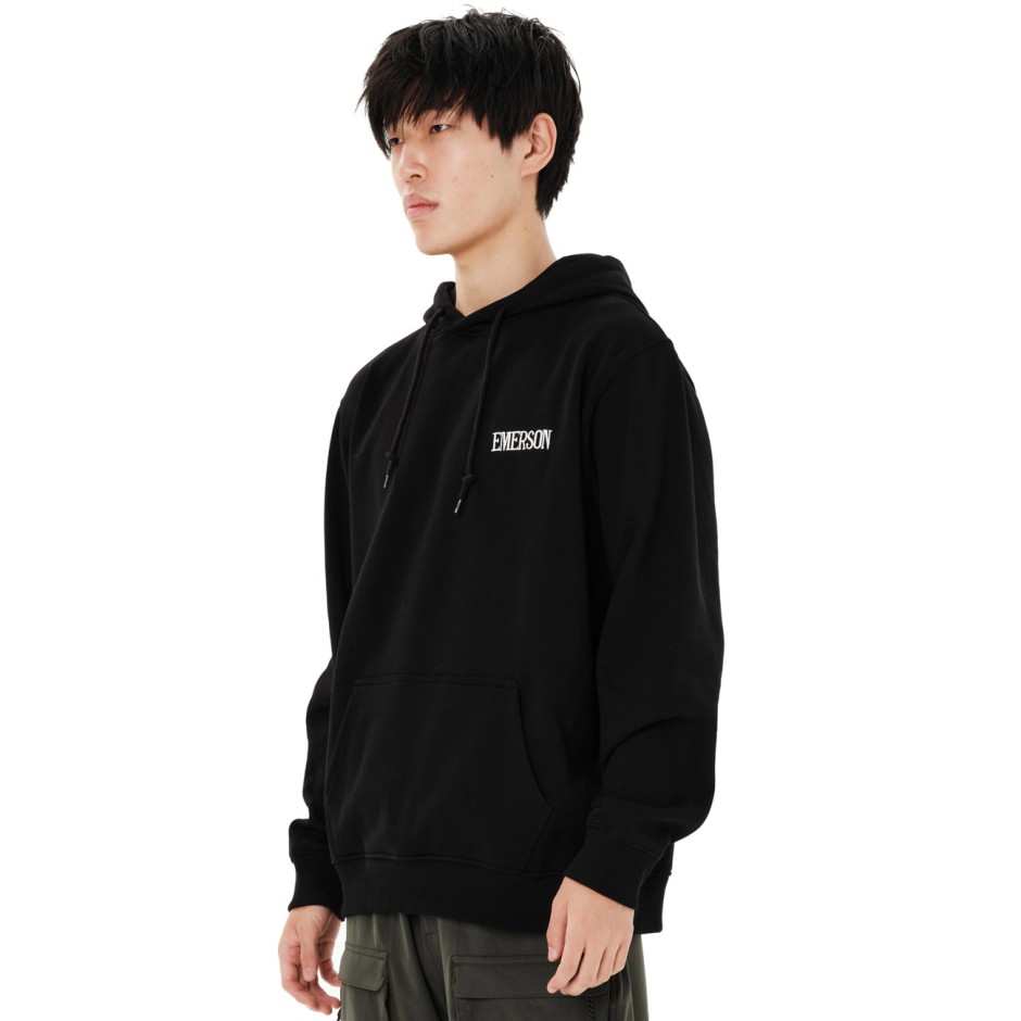 EMERSON MEN'S PULLOVER HOODIE 262.EM20.30-BLACK Black