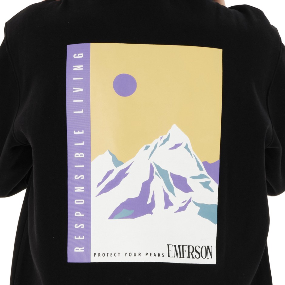 EMERSON MEN'S PULLOVER HOODIE 262.EM20.30-BLACK Black